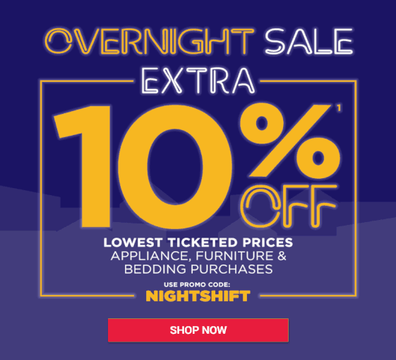 hhgregg animated Overnight Sale email header